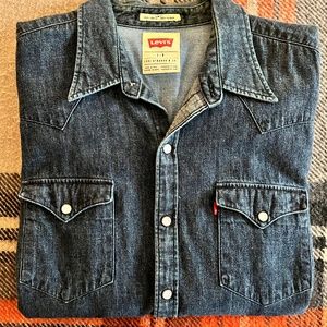 Levi's Pearl Snap Denim Shift | Size Large